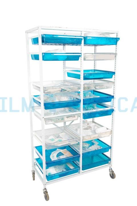 Medical Double Storage Trolley 